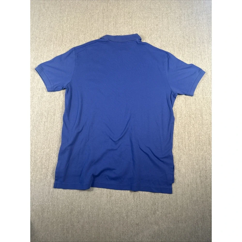 Polo Ralph Lauren Polo Shirt Men's L Blue with Orange Pony Short Sleeve Collared